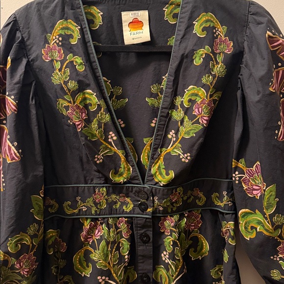 FARM Rio Navy Dress with Floral Embroidery - Picture 7 of 7